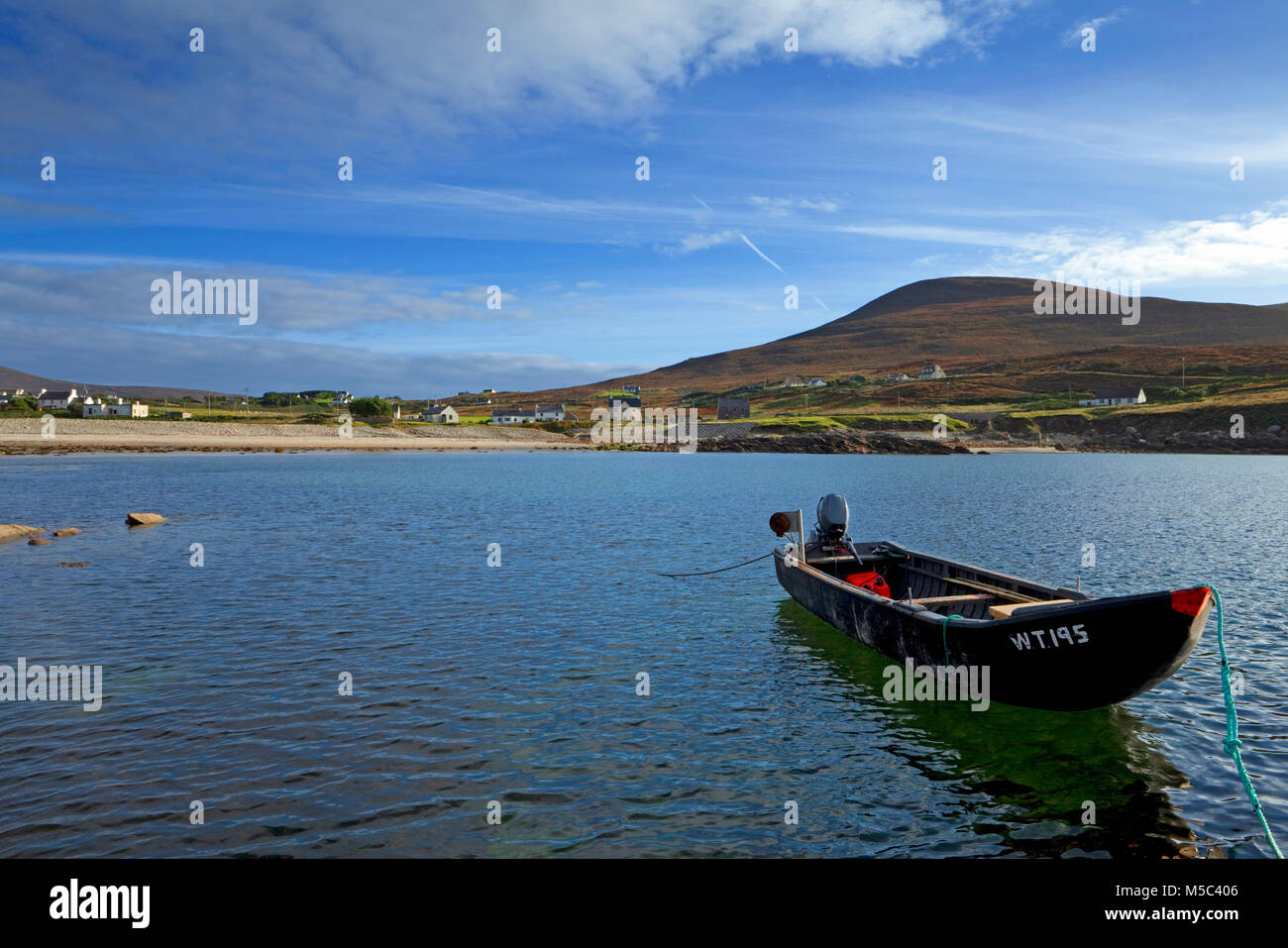 Curragh günstig bei Dooega Dorf auf der Atlantic Drive, Achill Island, County Mayo, Irland Stockfoto