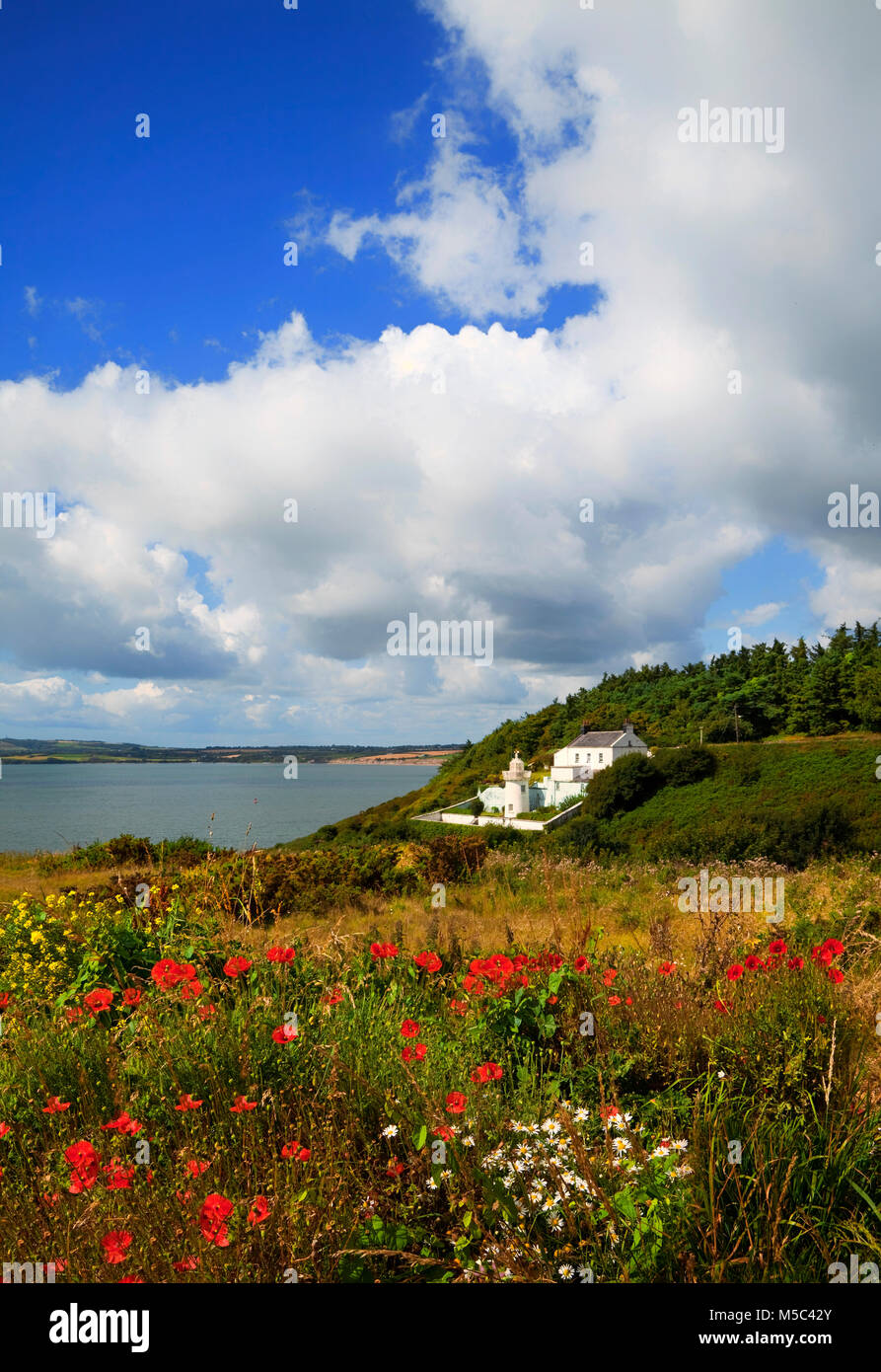 19. Jahrhundert Duncannon Leuchtturm Leuchtturm von George Halpin Senior, Hook Head Halbinsel, County Wexford, Irland konzipiert Stockfoto
