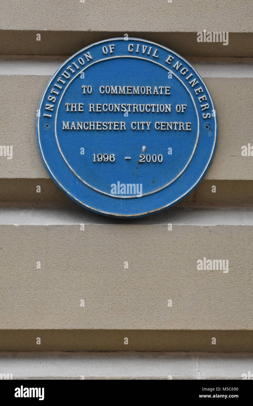 Manchester Center Wiederaufbau Stockfoto