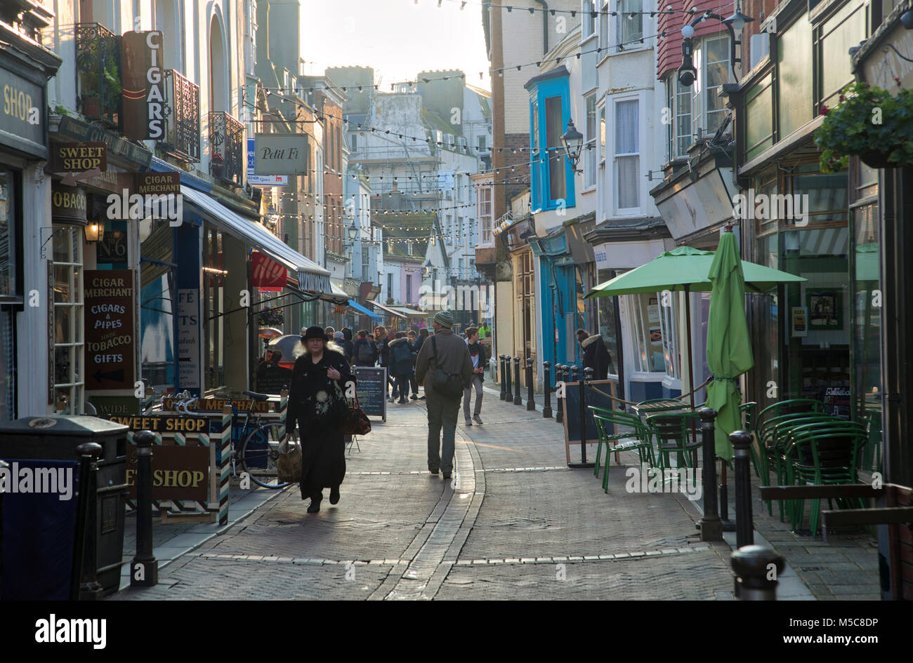 Altstadt von Hastings High Street Stockfoto