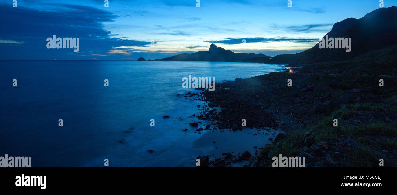 Dat Con Dao Doc Strand, Insel, Ba Ria Vung Tau, Vietnam. . Panorama vom schönen Strand Stockfoto