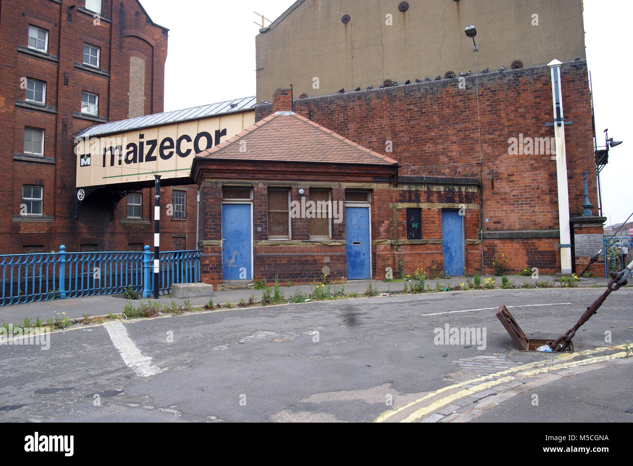 Banksy, Scott Street Bridge, industrielle Betriebe und Industrie Kingston upon Hull Stockfoto