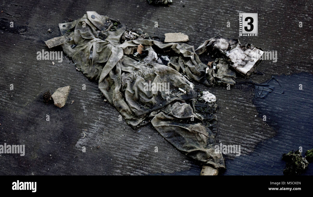 Forensische crime investigation Wiederaufbau Stockfoto