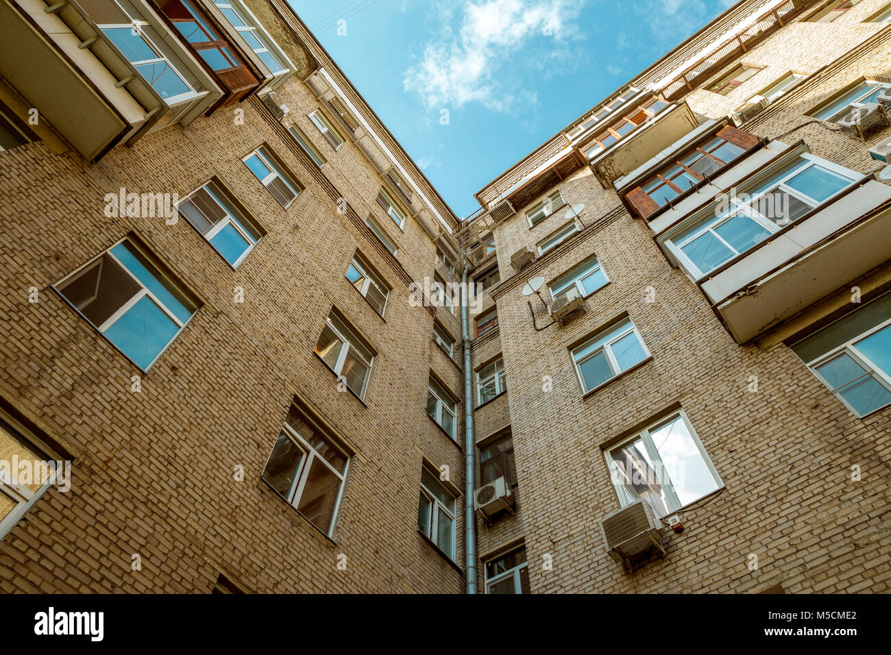 Altes Wohnhaus in Moskau, Russland Stockfoto