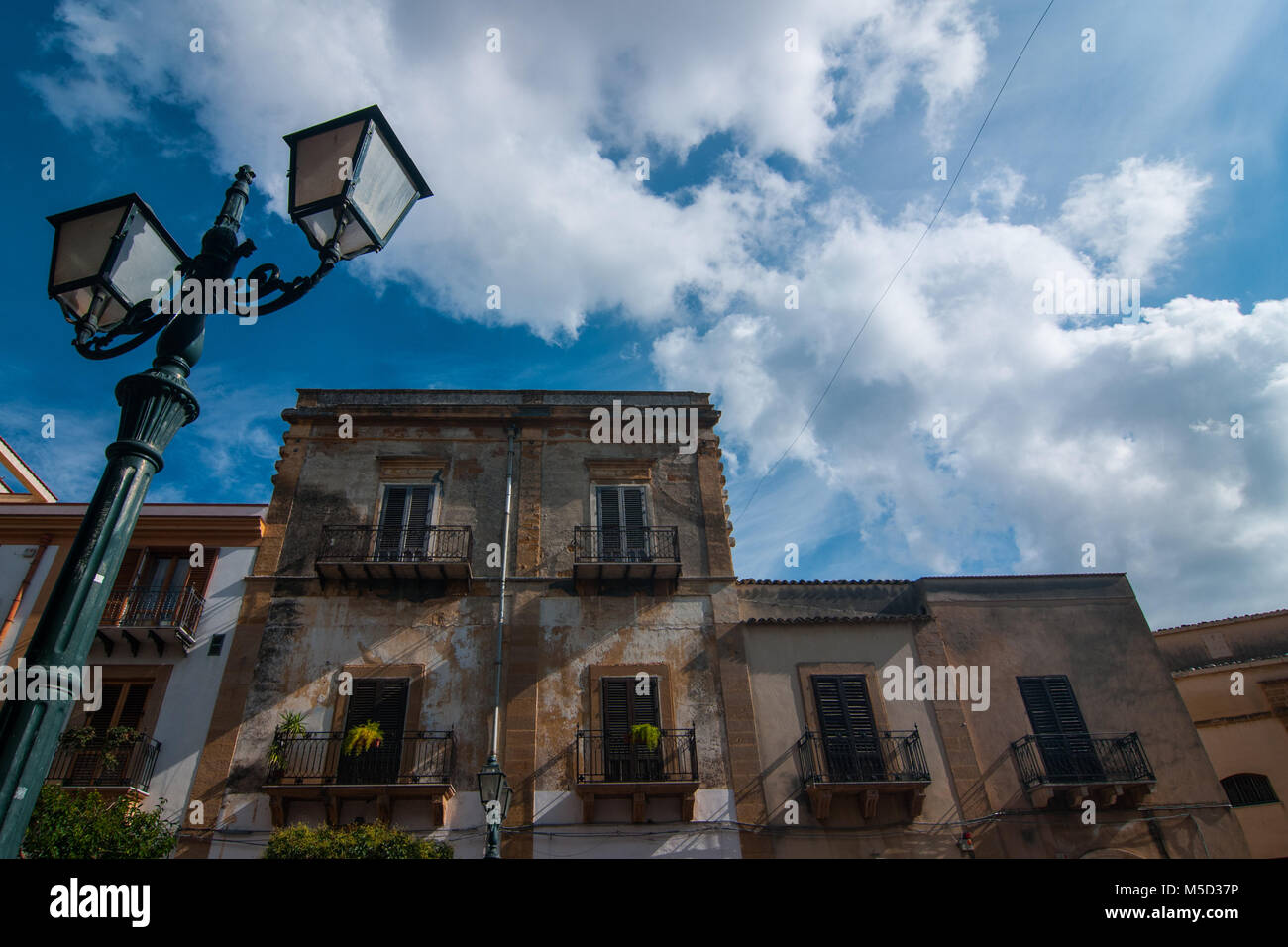 Ein Blick Auf Das Dorf Sambuca Di Sicilia Italien Sambuca Di