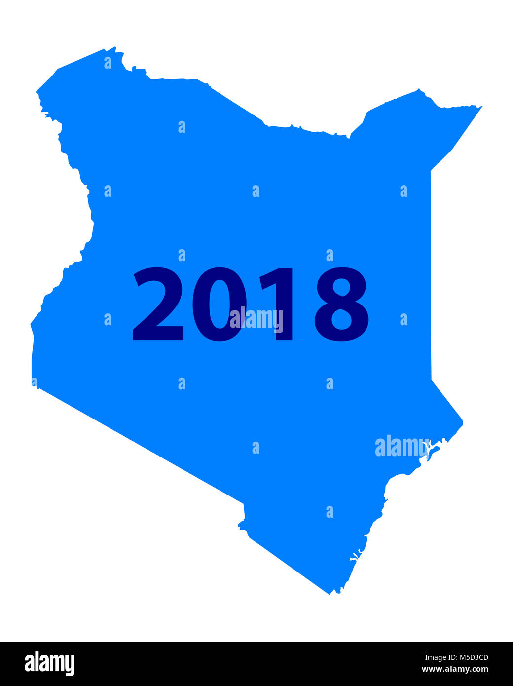 Karte von Kenia 2018 Stockfoto