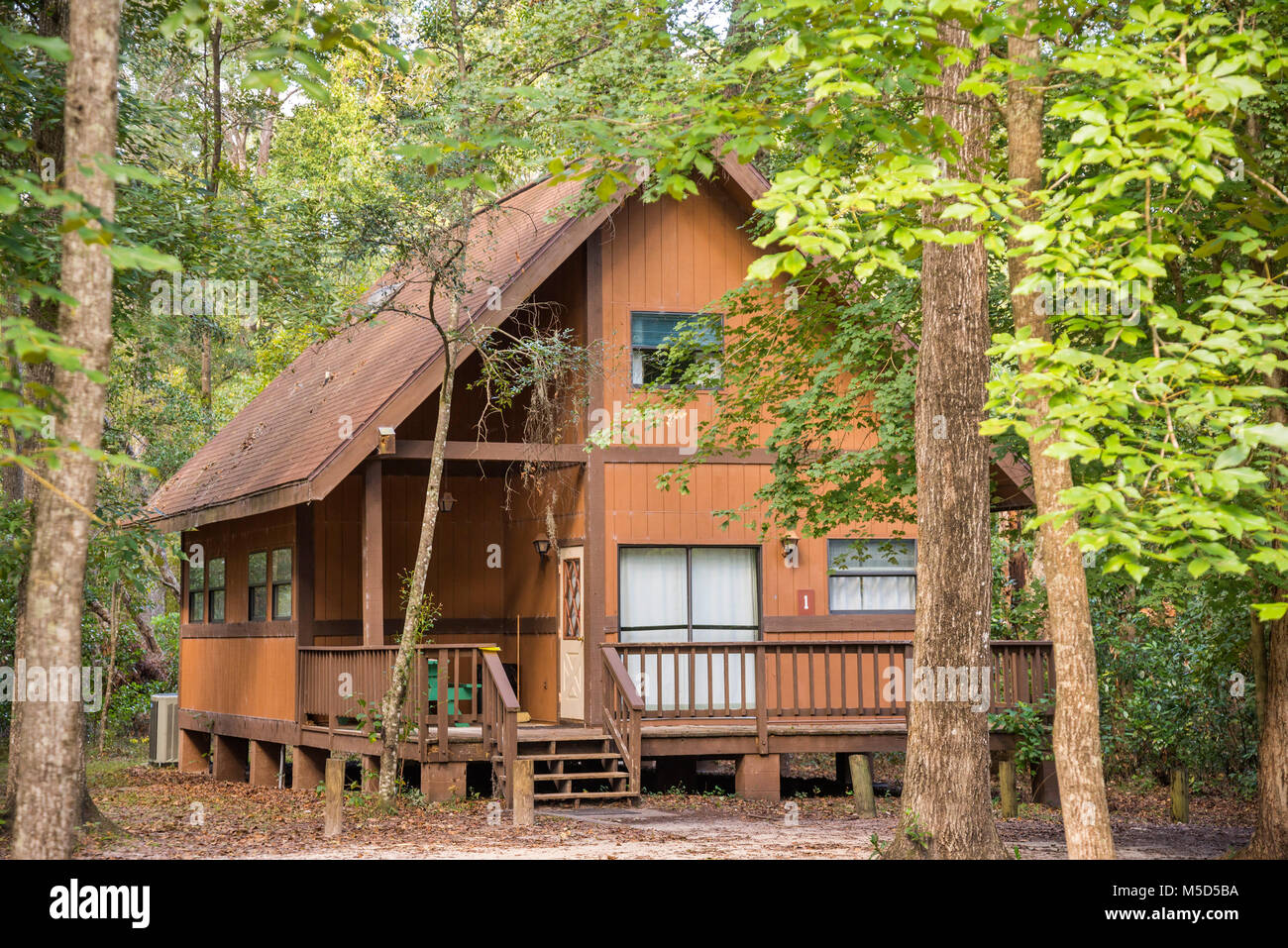 Camp Kulaqua ist ein 7 Adventisten retreat Fläche von 600 Hektar, liegt etwas außerhalb der Stadt Hohen Federn in North Central Florida. Stockfoto