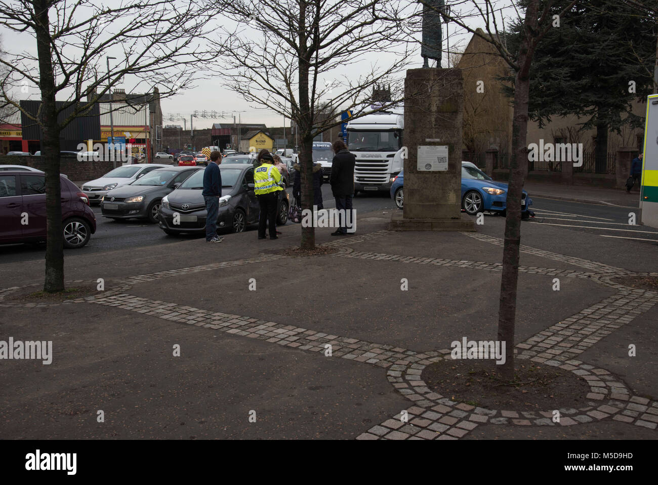 Auto Crash St Mirins Dom 22022018 Stockfoto