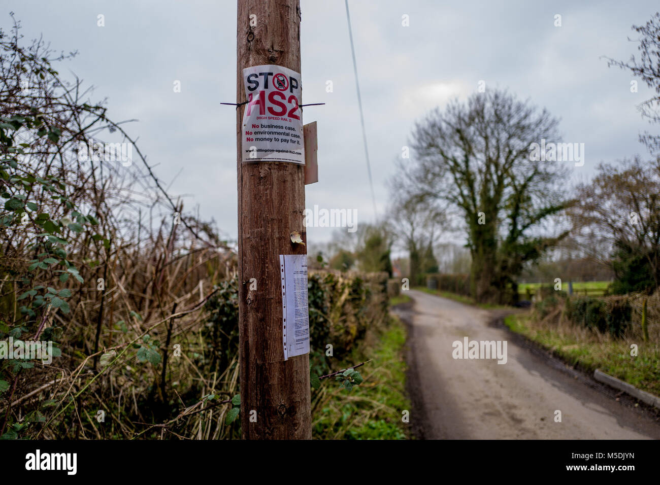 London, Großbritannien. 22 Feb, 2018. Die Wildlife Trusts sagen beide Phasen von Gebäude SH2 direkt auf die Natur- und Tierwelt, die zu einem Verlust der Biodiversität führen könnte. Den Chilterns, Buckinghamshire und Oxfordshire - Hier, historische Gebäude sind in Gefahr von Beschädigungen oder Zerstörung, und die restlichen Bewohner Lärmbelästigung Gesicht. Credit: Velaren Grant/ZUMA Draht/Alamy leben Nachrichten Stockfoto