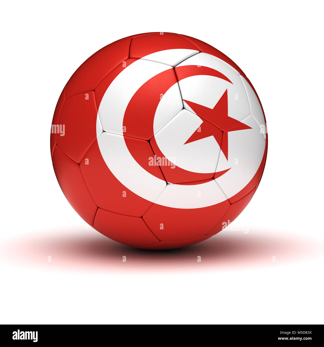 Tunesischen Fußball (mit Freistellungspfad isoliert) Stockfoto