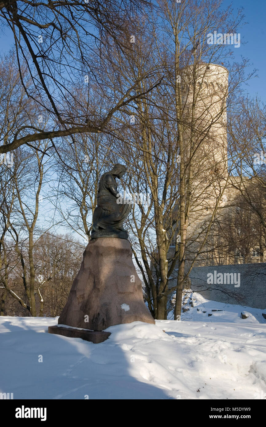 LindaStatue des Bildhauers A. Veycenburg Auf Lindamägi, alias Lindas
