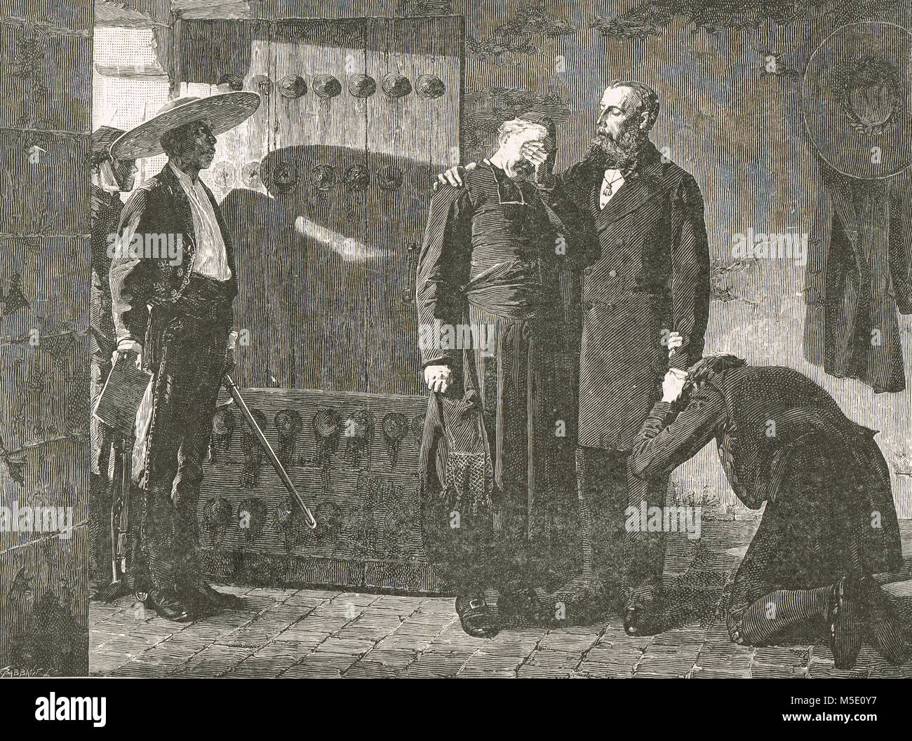 Die letzten Augenblicke, Kaiser Maximilian I. von Mexiko, 19. Juni 1867 Stockfoto