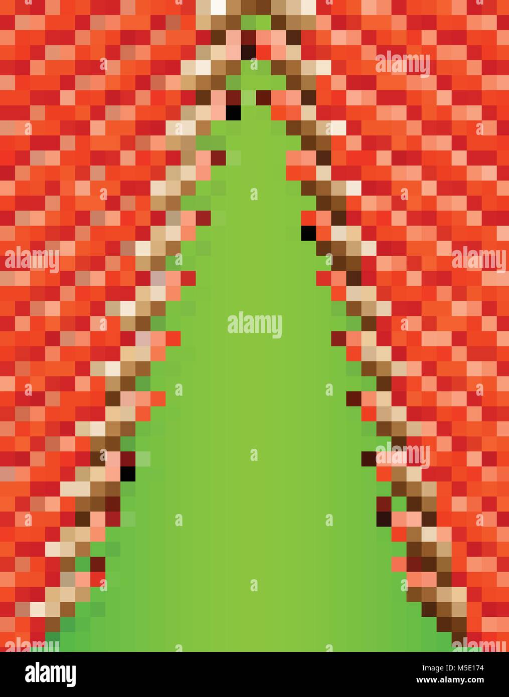 Weihnachtsbaum durch rote Bleistifte, Vektor Stock Vektor