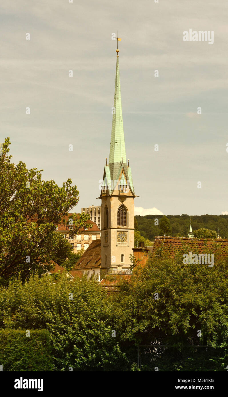 Kirche Predigerkirche, Zürich, Schweiz Stockfoto