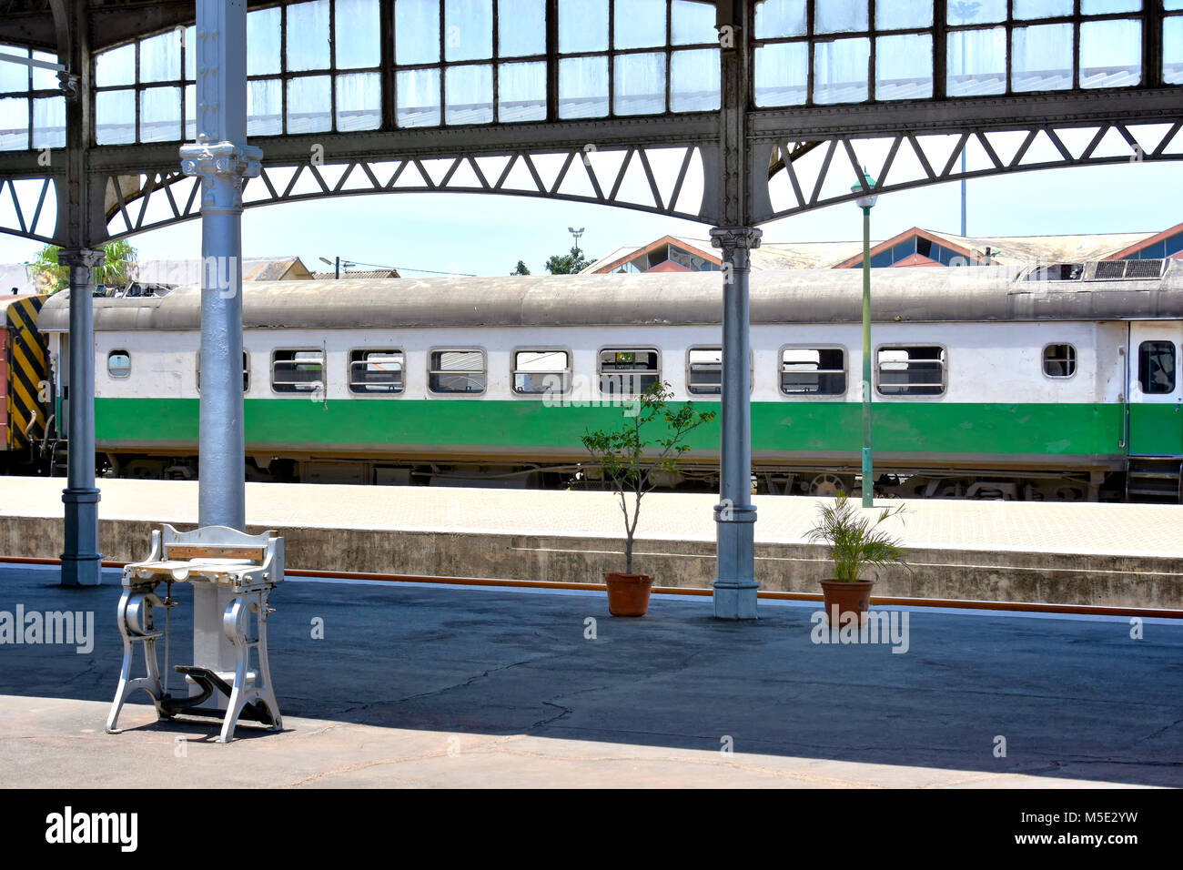 Der zentrale Bahnhof in Maputo, der Hauptstadt von Mosambik Stockfoto