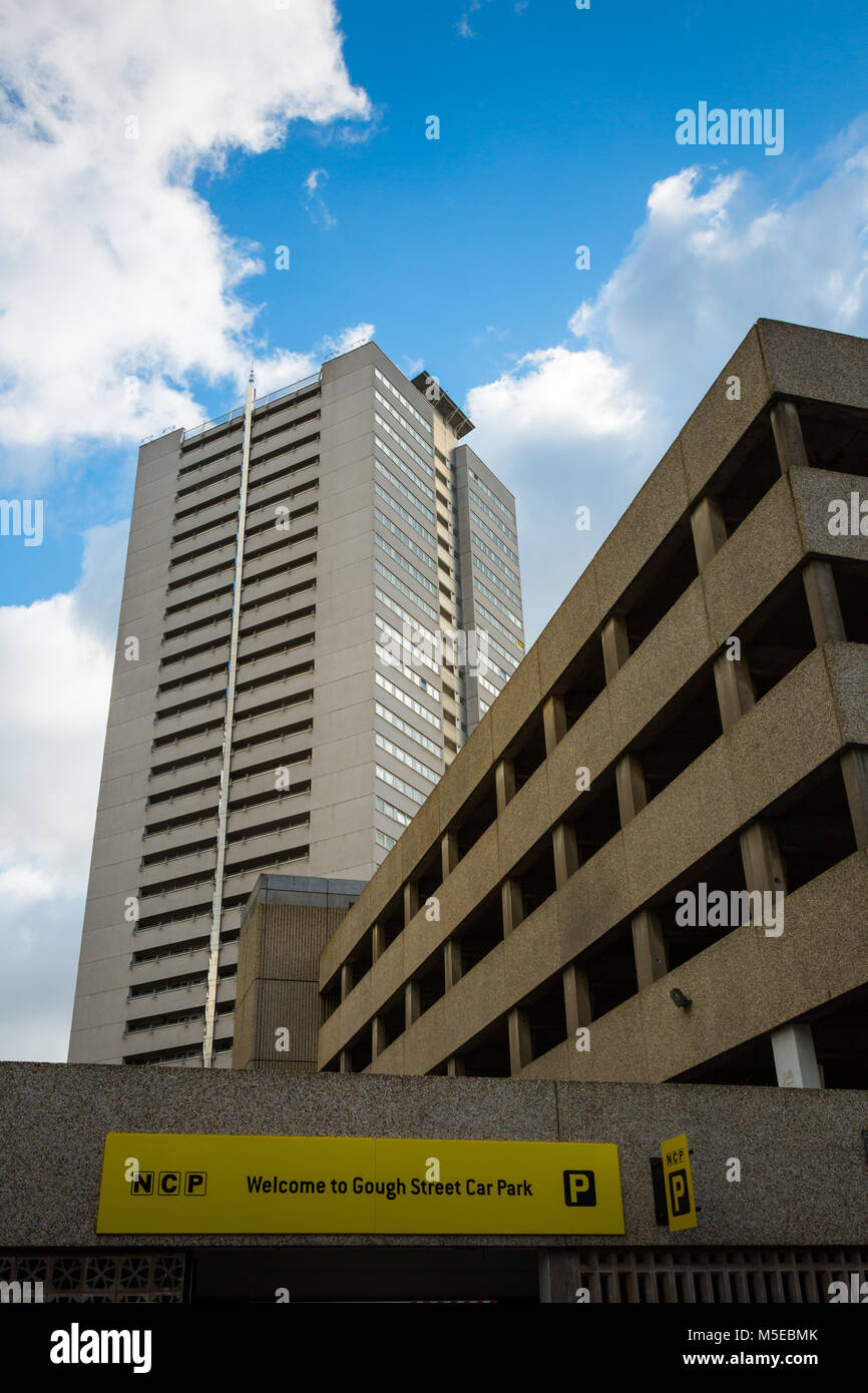 Brutalist architecture im Zentrum von Birmingham GROSSBRITANNIEN Stockfoto