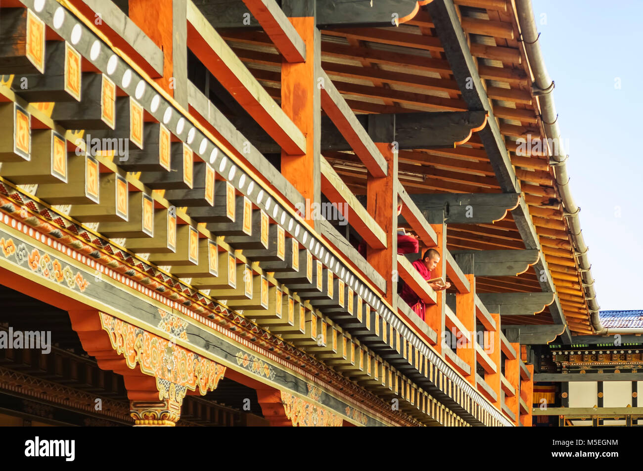 Simtokha Dzong, Festung, von Thimphu, Thimpu, Bhutan Stockfoto