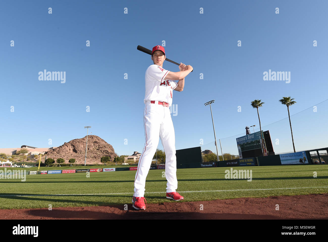 In Tempe, Arizona, USA. 22 Feb, 2018. Shohei Ohtani (Engel) MLB: Los Angeles Engel Foto Tag bei Tempe Diablo Stadion in Tempe, Arizona, United States. Quelle: LBA/Alamy leben Nachrichten Stockfoto