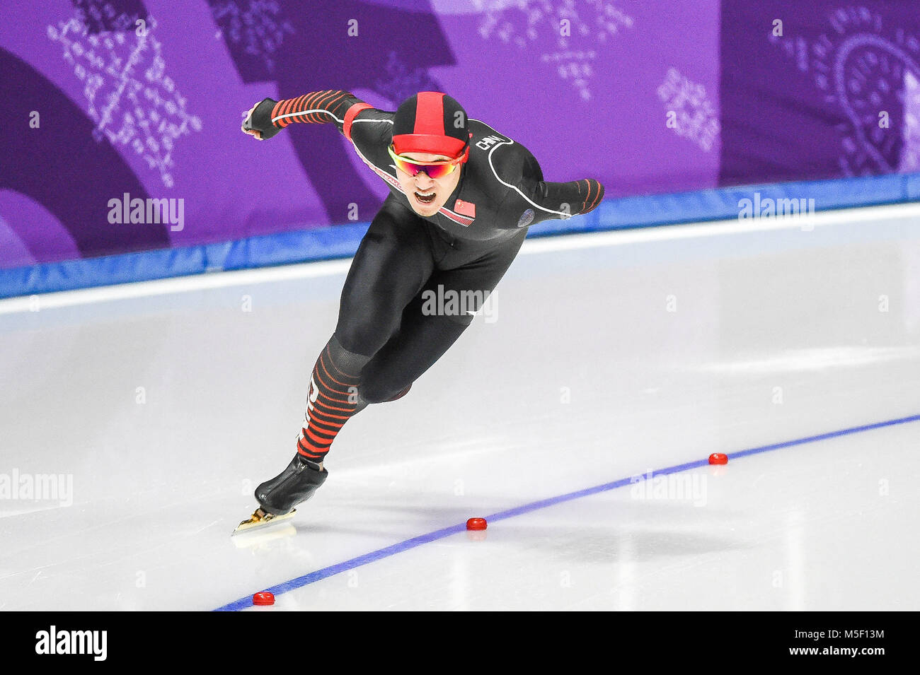 Februar 23, 2018: Yang Tao von China 1000 Meter bei Olympischen Winterspielen speedskating, Gangneung Südkorea. Ulrik Pedersen/CSM Stockfoto