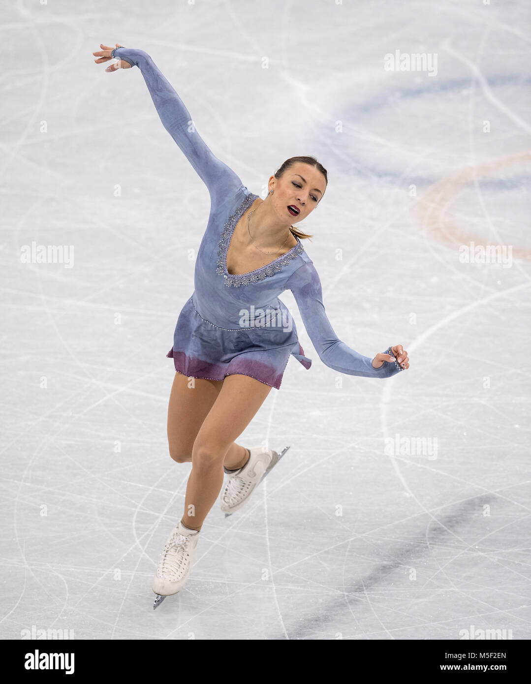 Nicole SCHOTT, Deutschland, Aktion, Eiskunstlaufen Kuer der Frauen am 23.02.2018 Olympische Winterspiele 2018, vom 09.02. - 25.02.2018 in PyeongChang/Suedkorea. | Verwendung weltweit Stockfoto