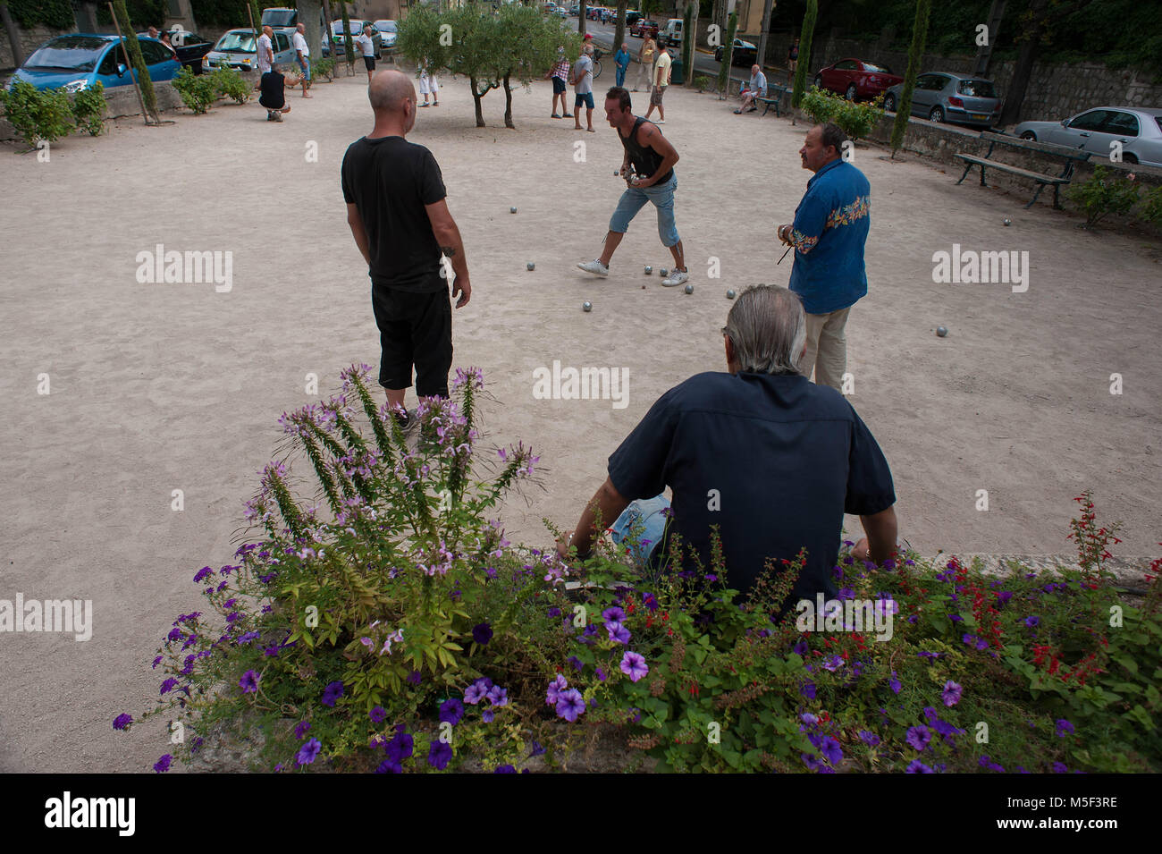 St. Remy de Provence, Frankreich. Schalen Spieler. Stockfoto