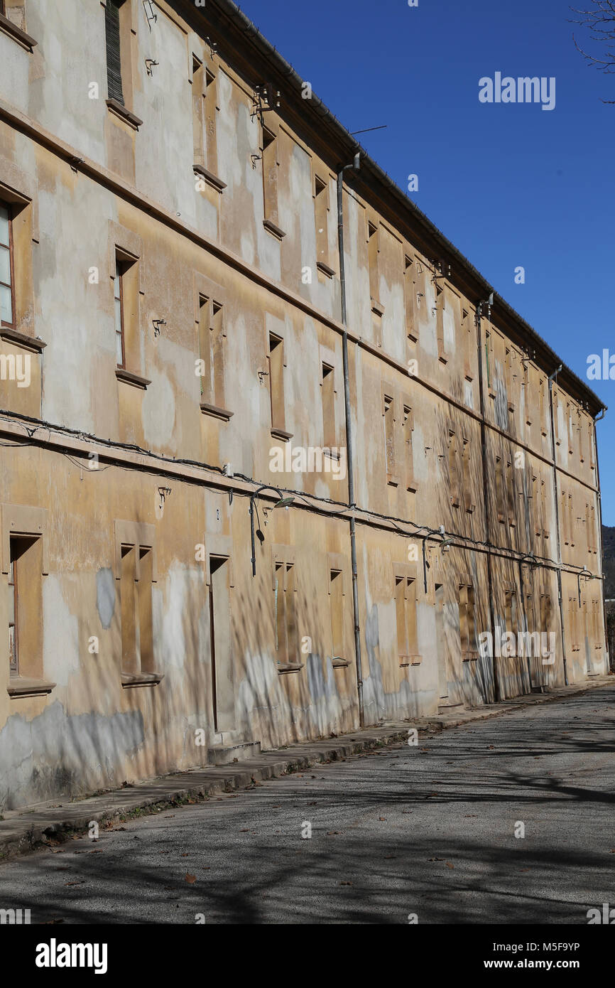 Spanien, Katalonien, Puig-Reig. Kann Vidal. Textilwaren industrielle Kolonie. 1901-1980. Gehäuse der Arbeiter. Stockfoto