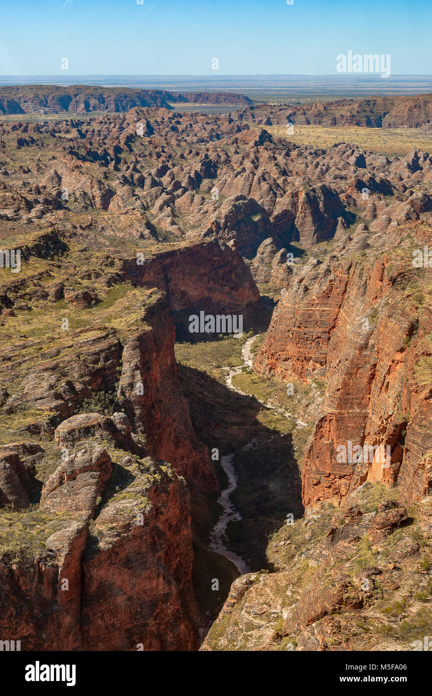 Antenne des Purnululu NP, Kimberley, WA, Australien Stockfoto