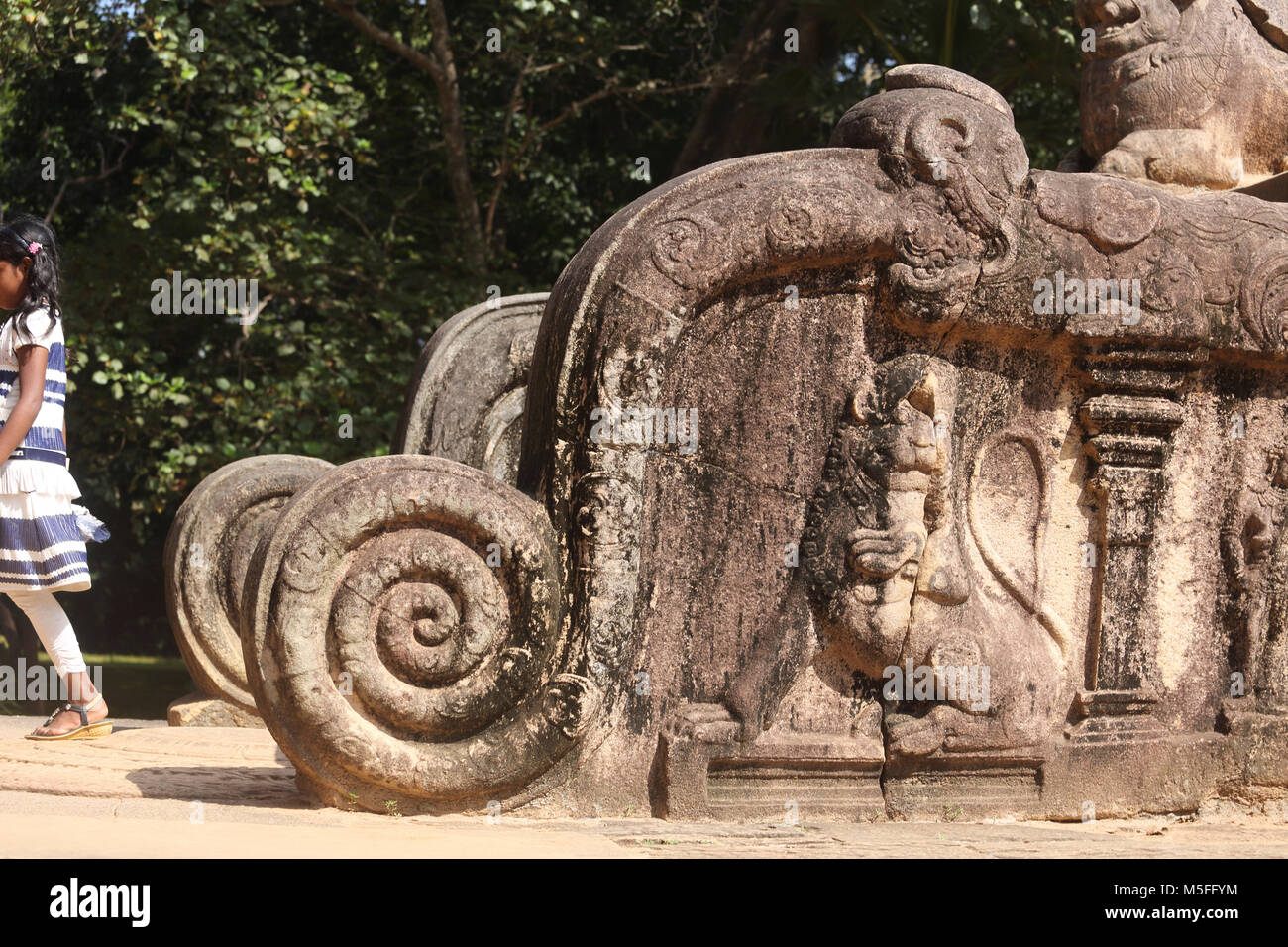 Polonnaruwa North Central Provinz Sri Lanka King's Rat Kammer Korakwak Gala Stockfoto