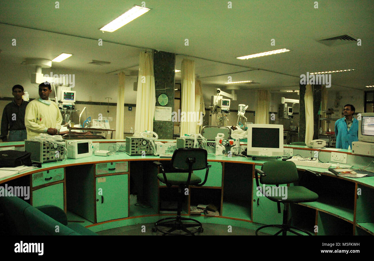 Krankenhaus, Gas Union Carbide leck Tragödie, Bhopal, Madhya Pradesh, Indien, Asien Stockfoto