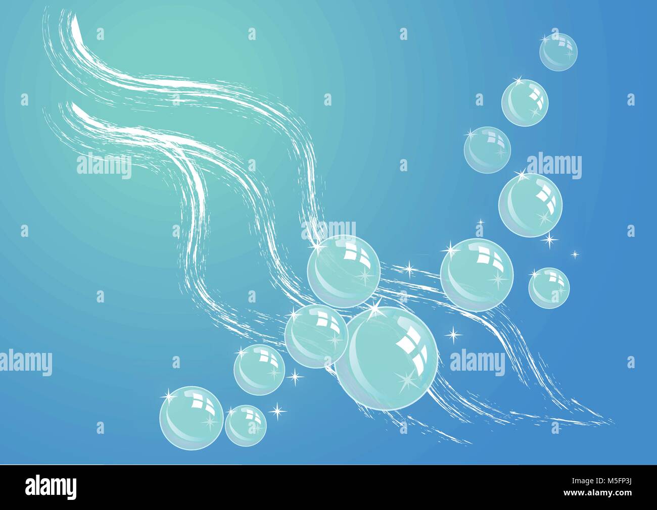 Eine Darstellung einiger Blasen mit einer abstrakten Hintergrund Stock Vektor