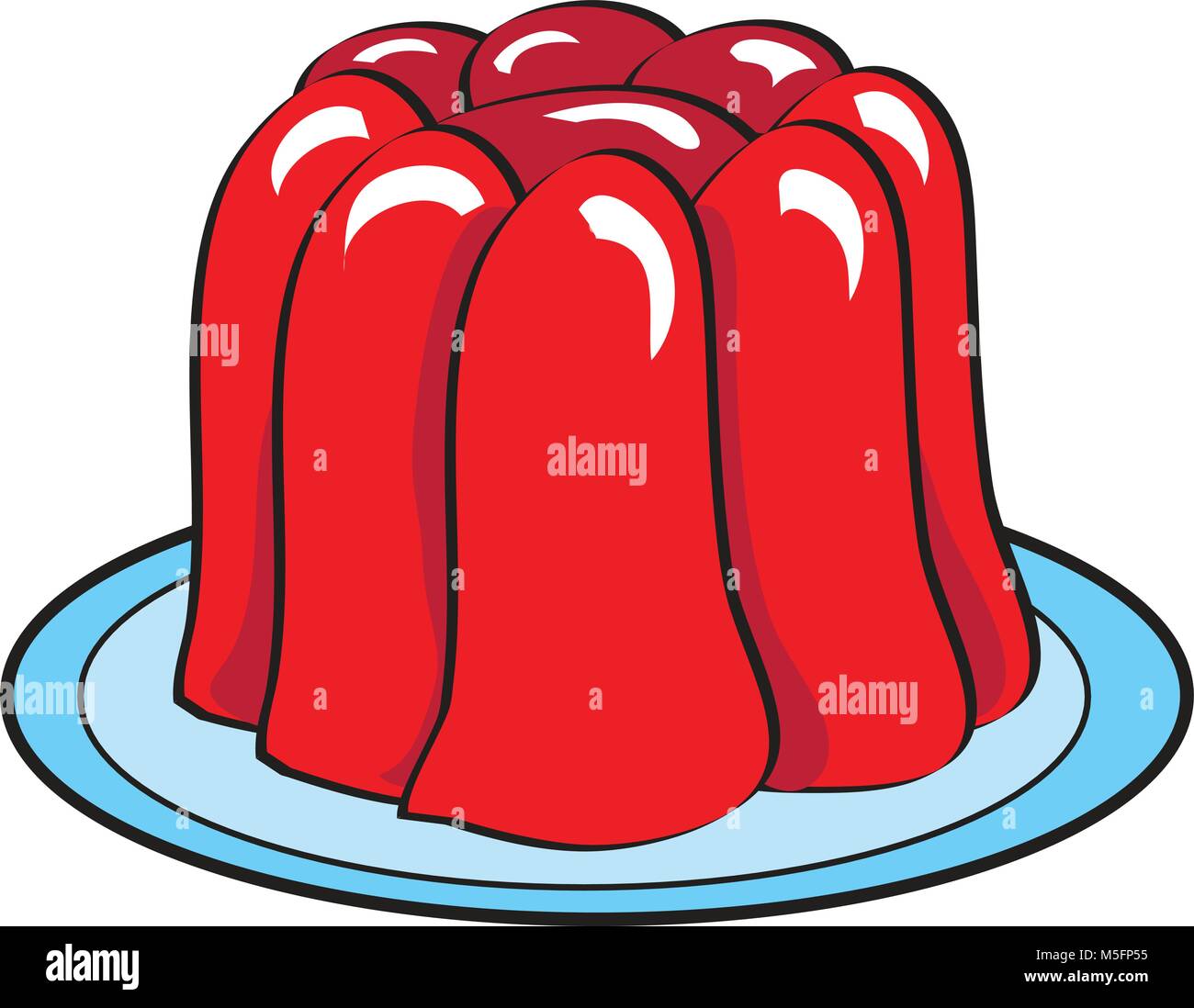 Ein Cartoon strawberry Jelly Stock Vektor