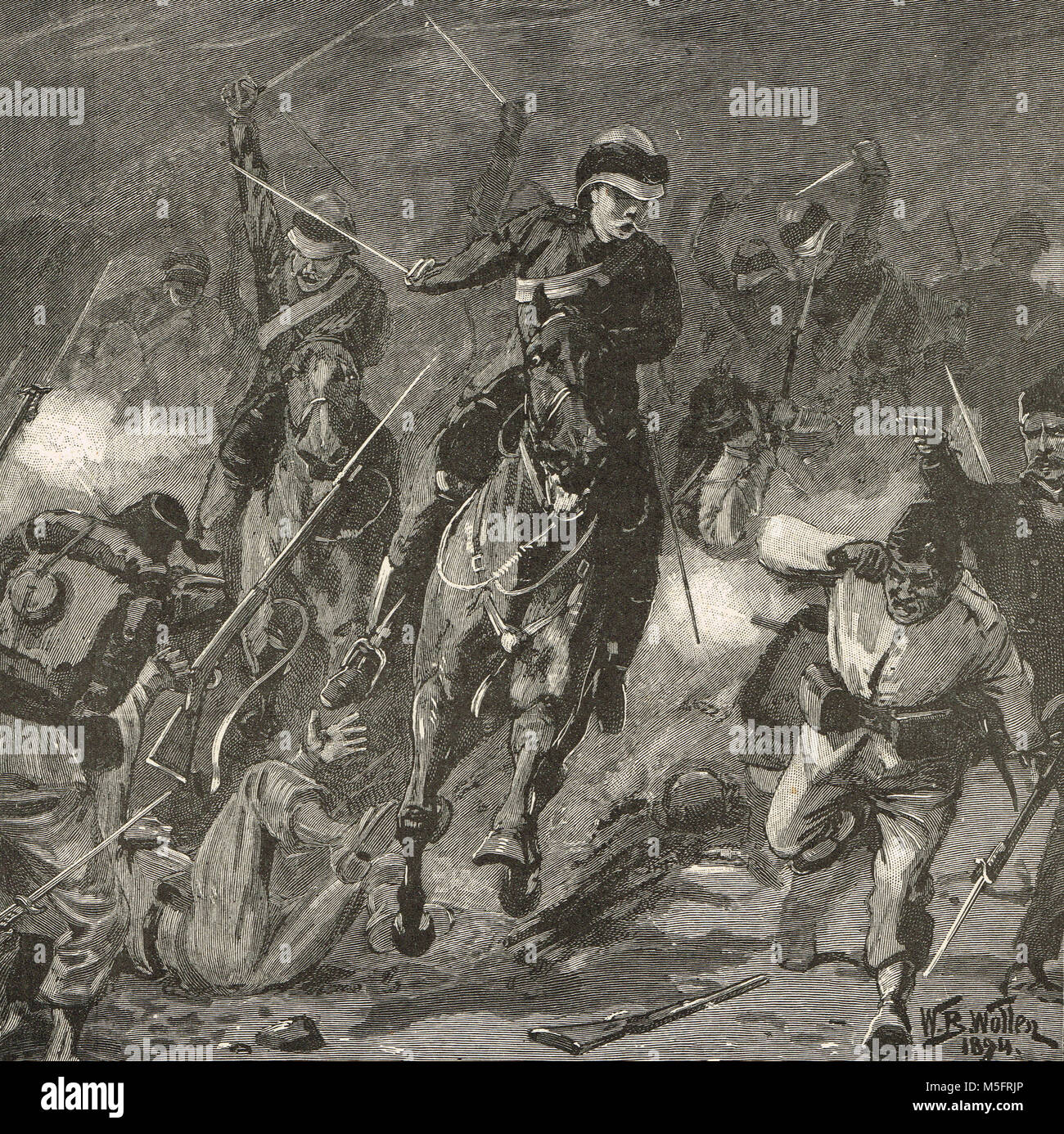 24:00 Uhr kostenlos, Schlacht von Kassassin Lock, süßes Wasser Kanal, 1882 Stockfoto