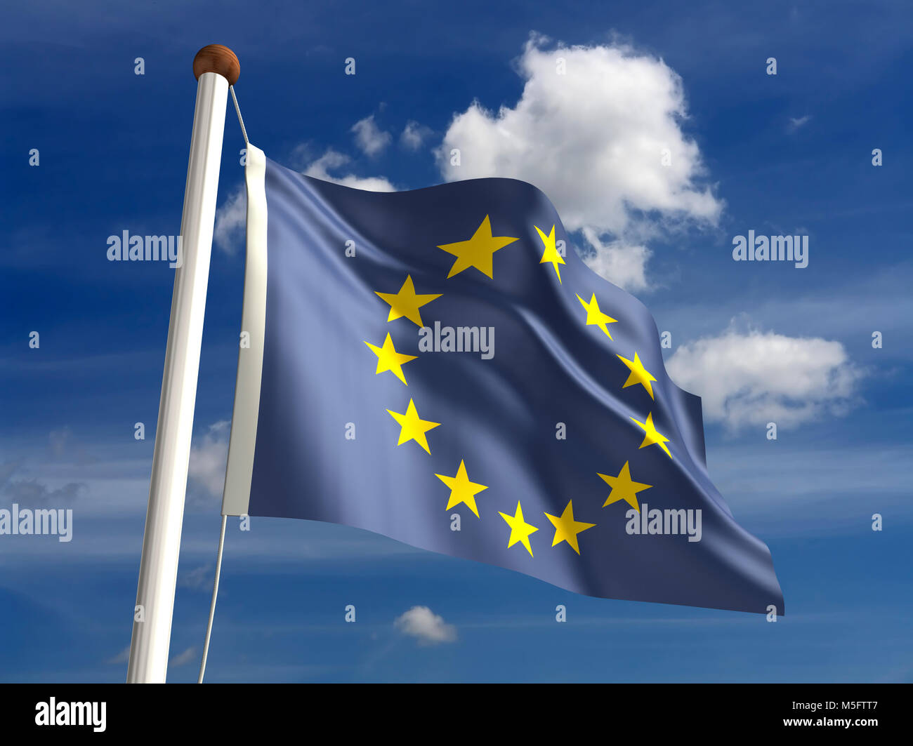 3D Europa Fahne (mit clipping path) Stockfoto