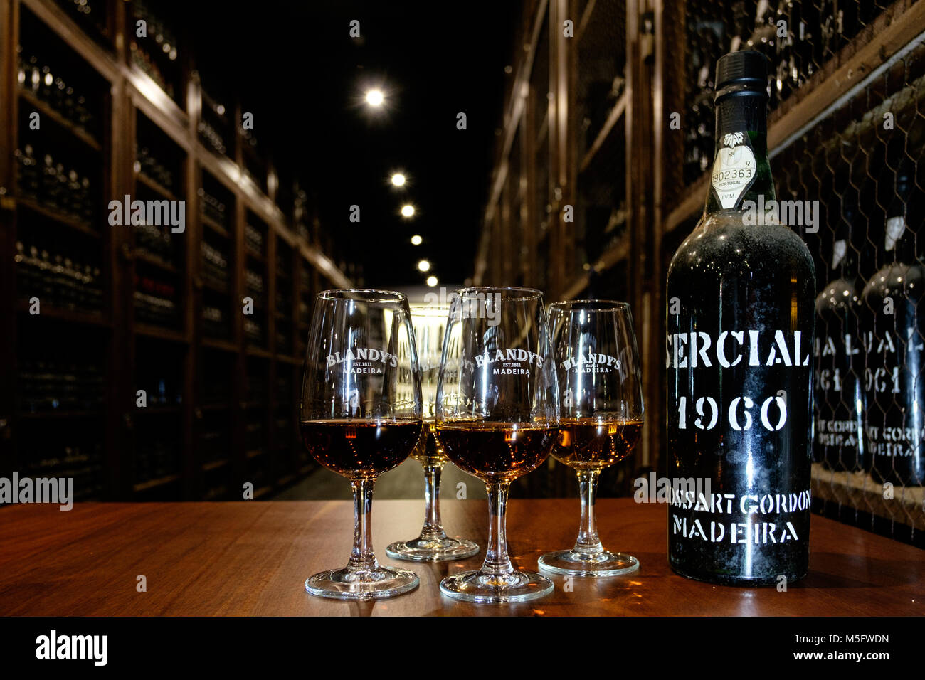 Blandy's Wine Lodge, Funchal Madeira, ein seit langem etabliertes Madeira Wein Produzenten und