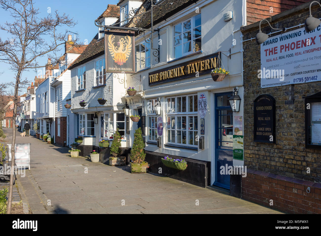 Die Phoenix Taverne, ein Pub, Essen und Musik Veranstaltungsort auf Abbey Street, Faversham, Kent Stockfoto