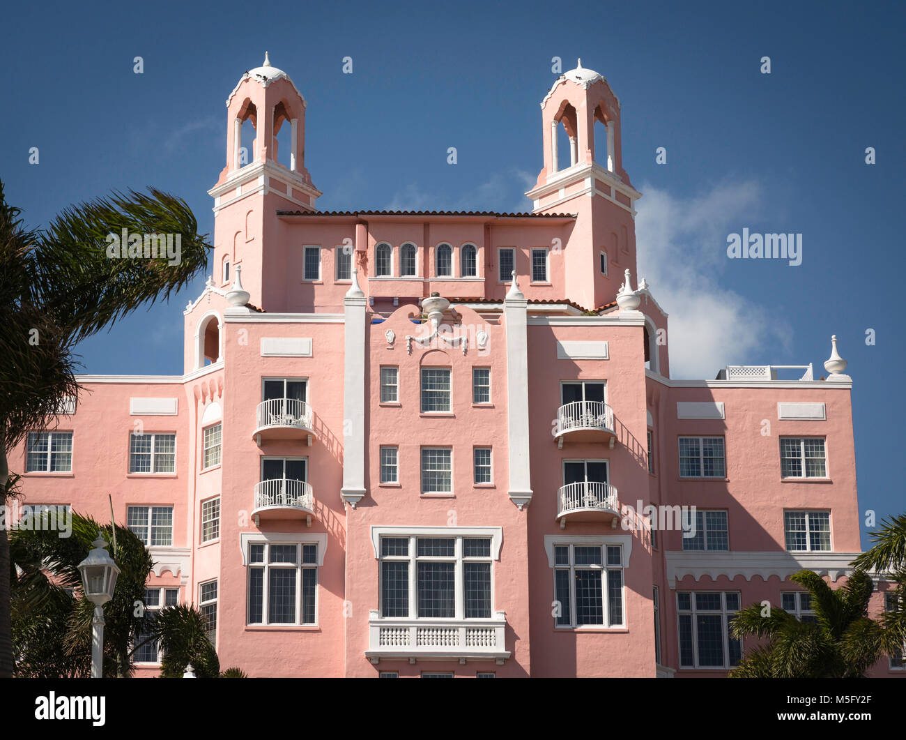 Vorderansicht des Don Cesar Hotel, St. Pete Beach, Florida Stockfoto