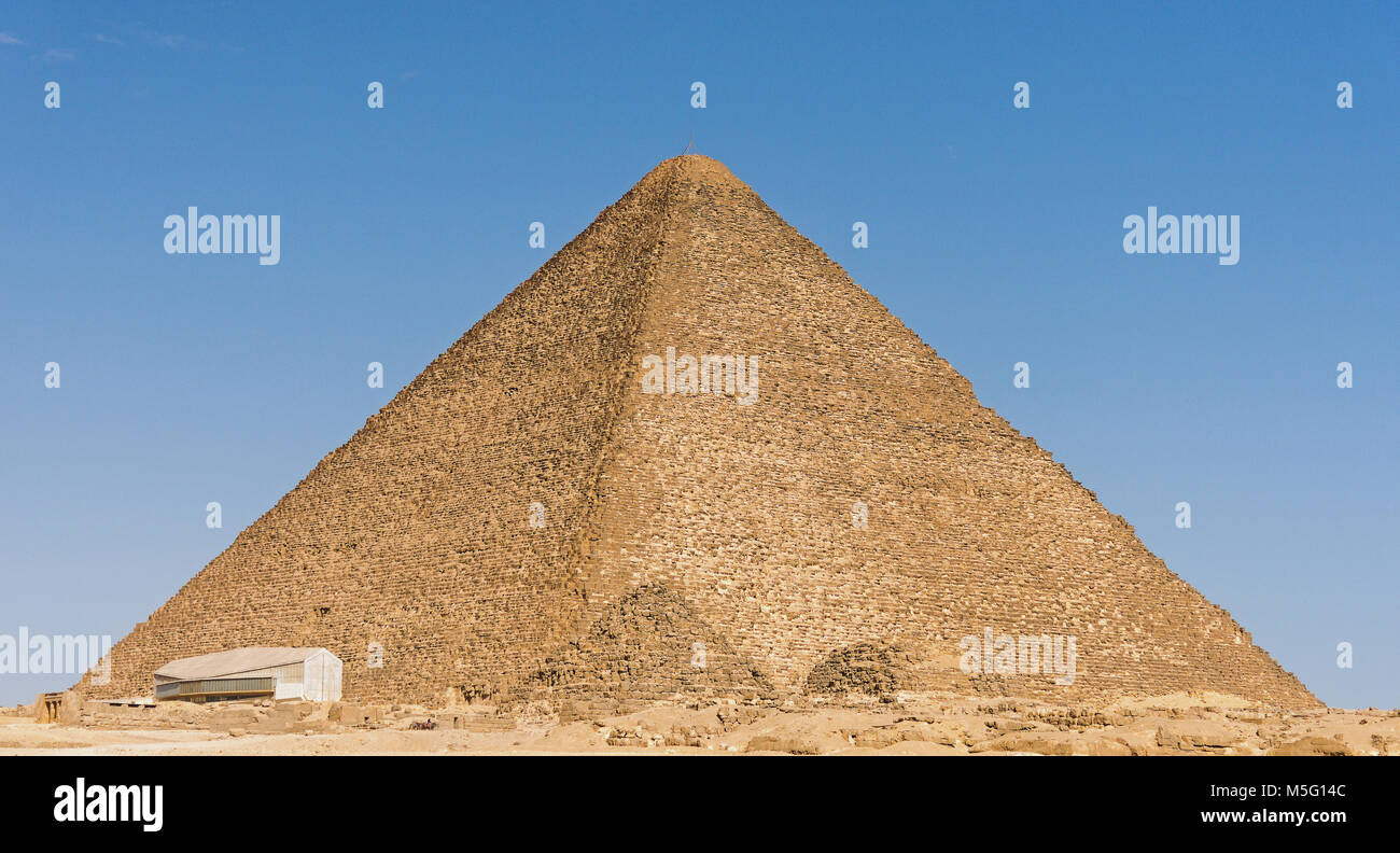 Cheops-pyramide. Plateau von Gizeh, Kairo, Ägypten. Stockfoto
