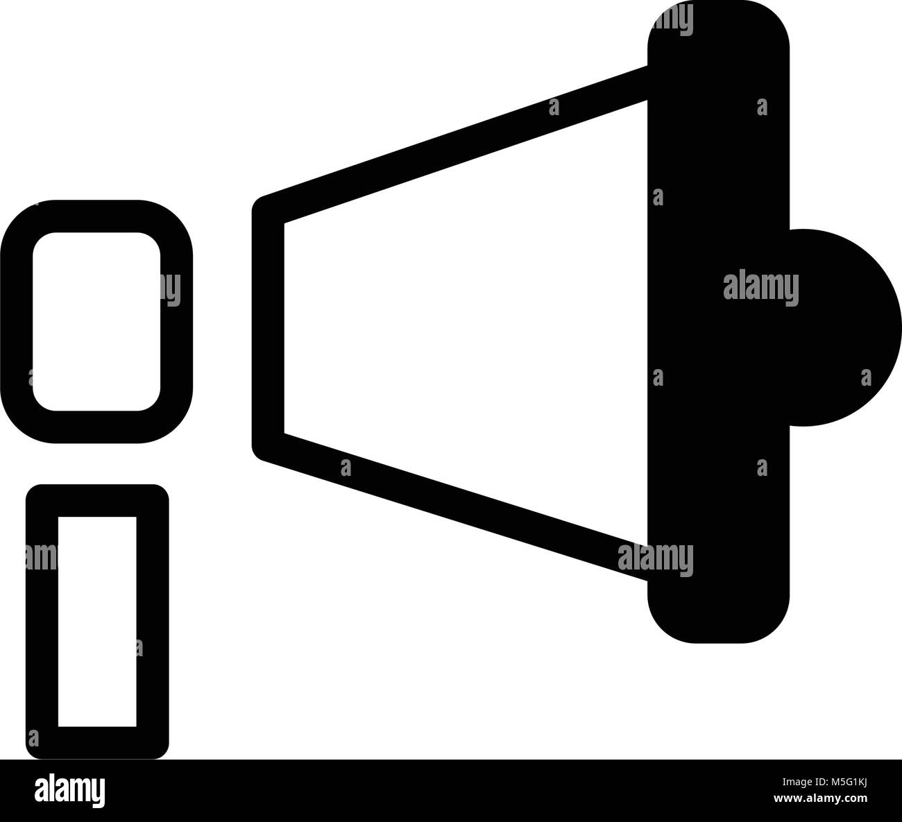 Symbol Sound Line outline Style auf weißem Hintergrund für Ihre Web- und mobile App Design isoliert, Vektor, Abbildung Stock Vektor