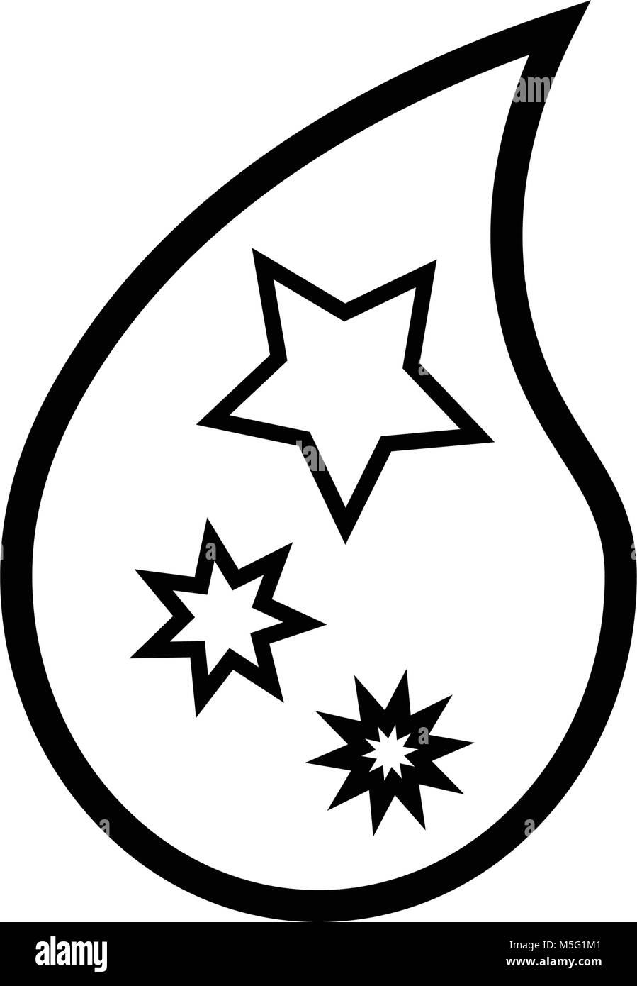 Stern Symbol line outline Style auf weißem Hintergrund für Ihre Web- und mobile App Design isoliert, Vektor, Abbildung Stock Vektor