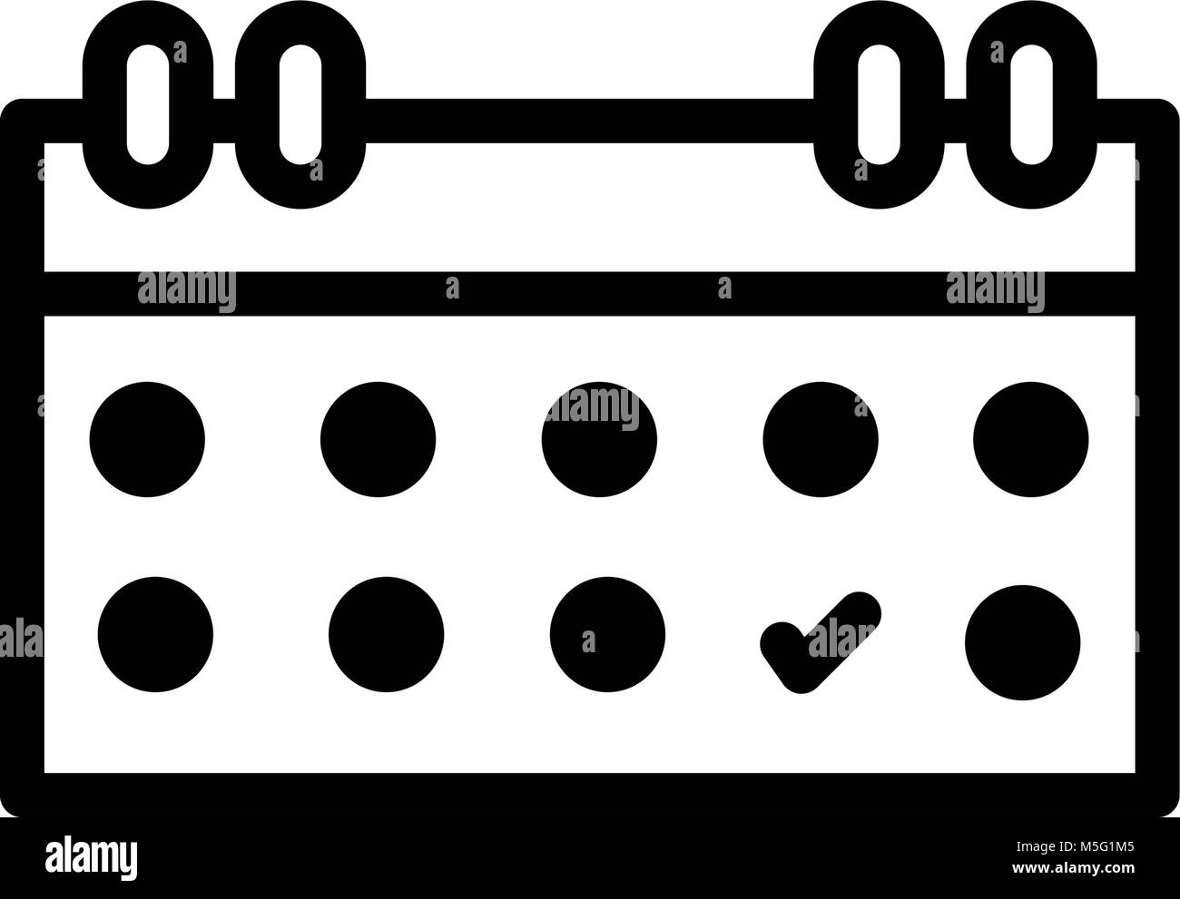 Symbol Kalender line outline Style auf weißem Hintergrund für Ihre Web- und mobile App Design isoliert, Vektor, Abbildung Stock Vektor