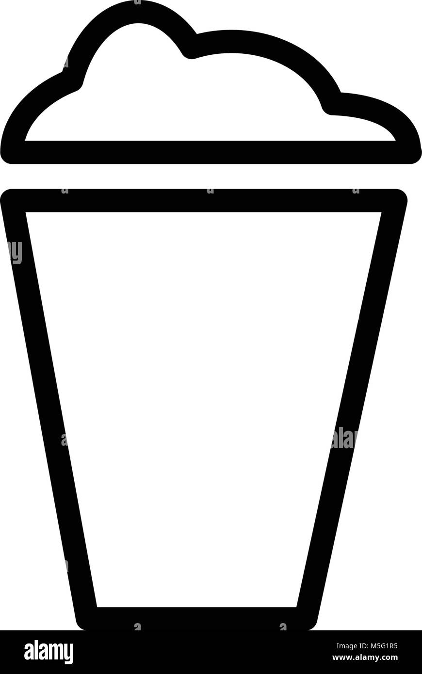 Tasse oder Becher Symbol, Gliederung und gefüllte Vektor Zeichen, lineare und Piktogramm "Ballengröße auf Weiß, logo Illustration isoliert Stock Vektor