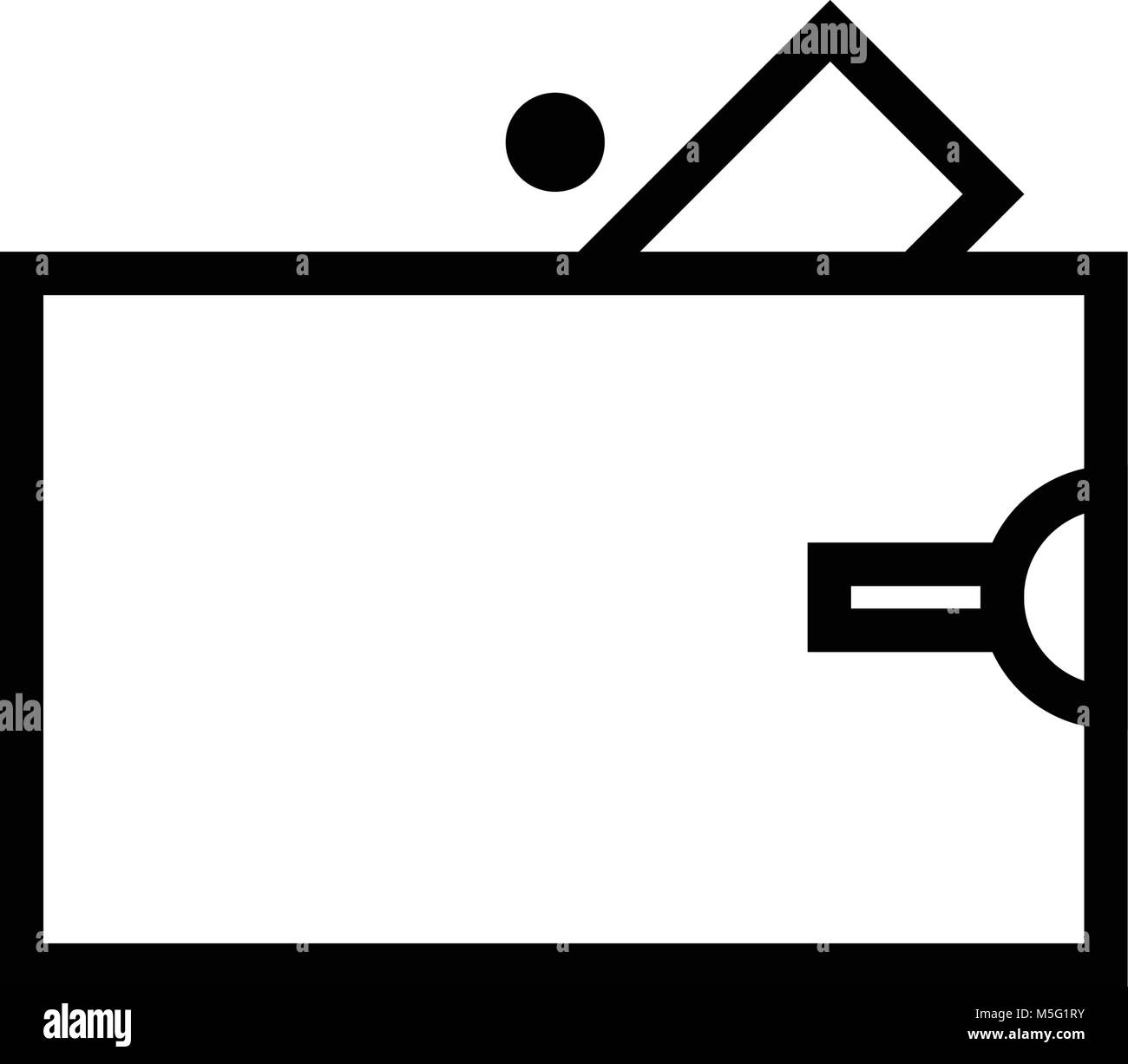 Wallet Symbol line outline Style auf weißem Hintergrund für Ihre Web- und mobile App Design isoliert, Vektor, Abbildung Stock Vektor