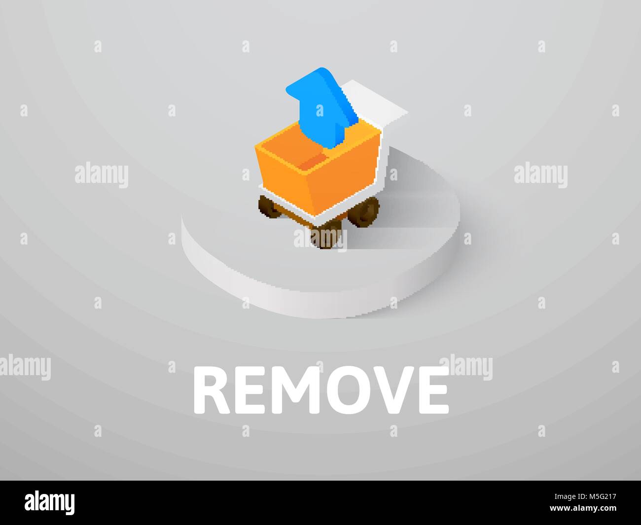Isometrische Symbol Farbe Hintergrund entfernen Stock Vektor