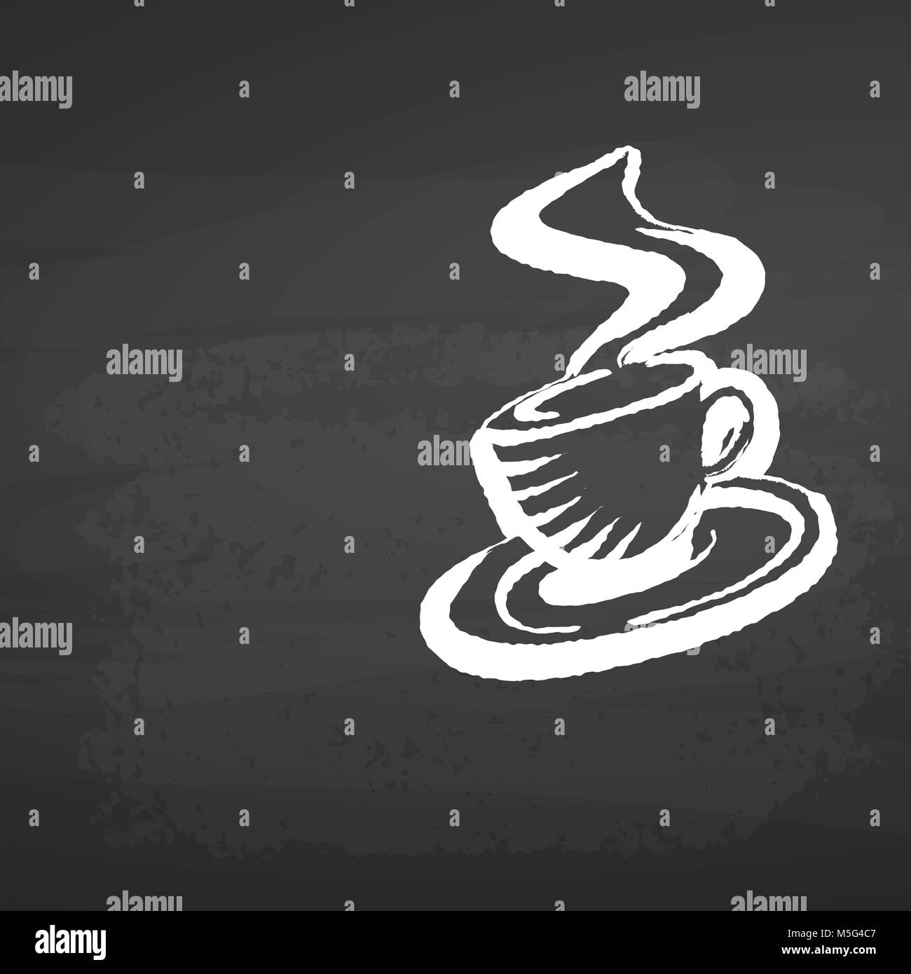 Kaffee Tasse Schiefertafel Skizze. Konzept Vektorgrafiken mit kopieren. Ideal für Lebensmittel Preis Etikettierung und Poster Layouts. Stock Vektor