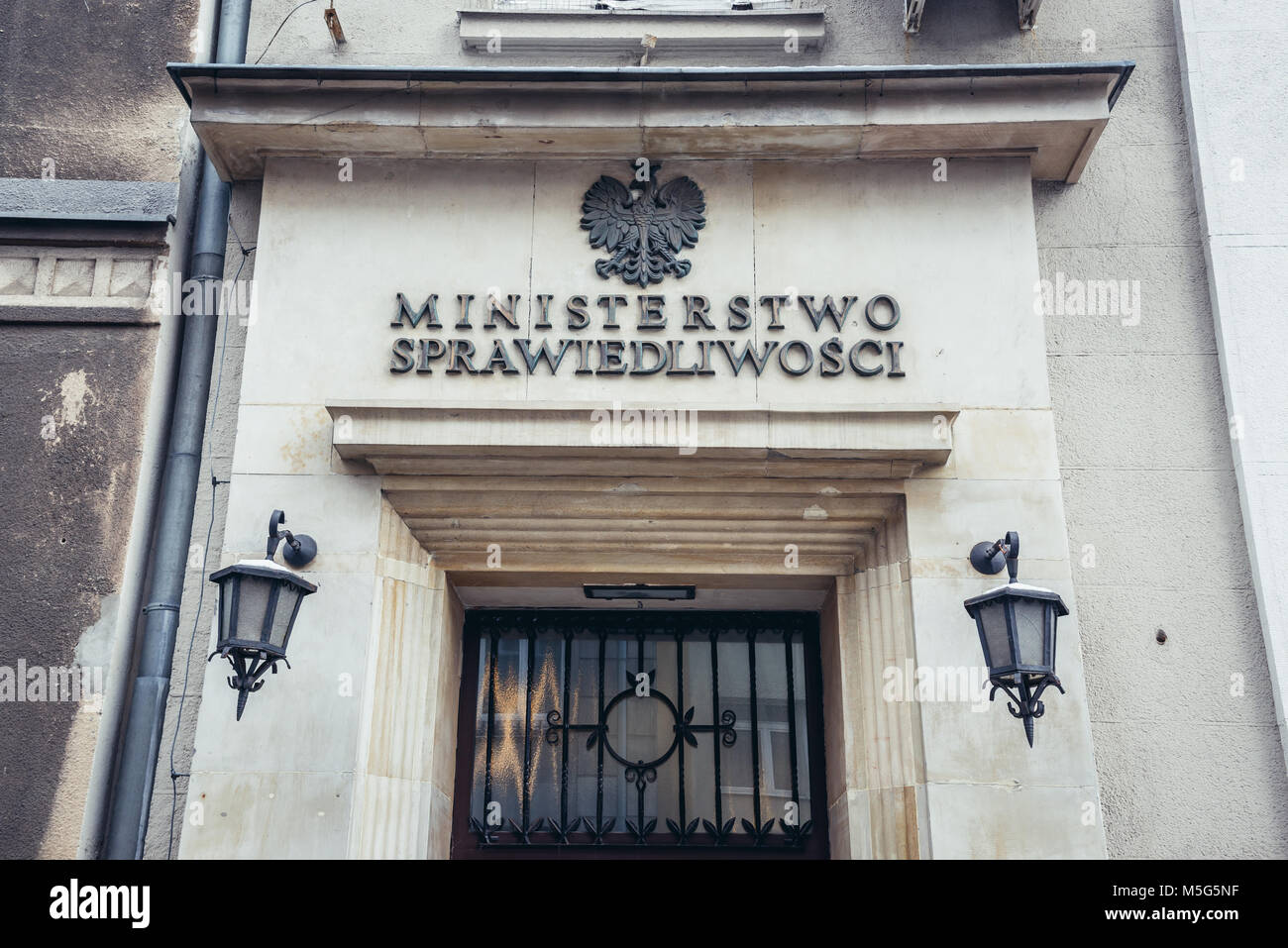 Ministerium der Justiz der Republik Polen in Warschau Stadt Stockfoto