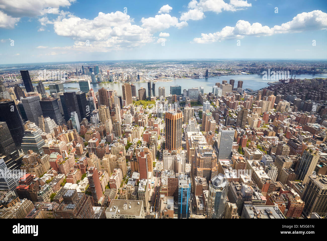 Bild der Skyline von New York City, USA. Stockfoto