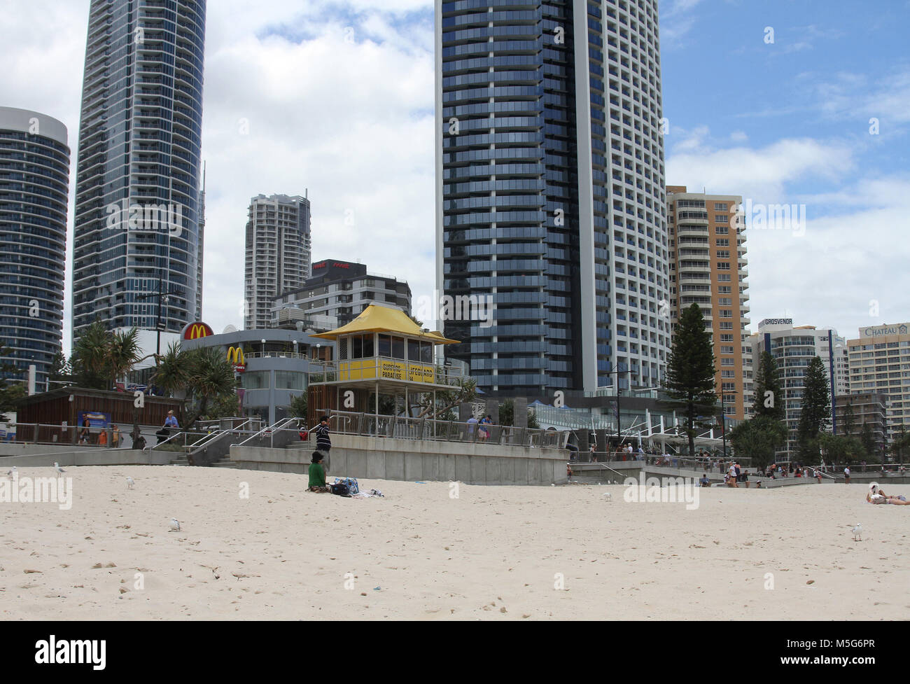 Gebäude am Strand Gold Coast, Australien Stockfoto