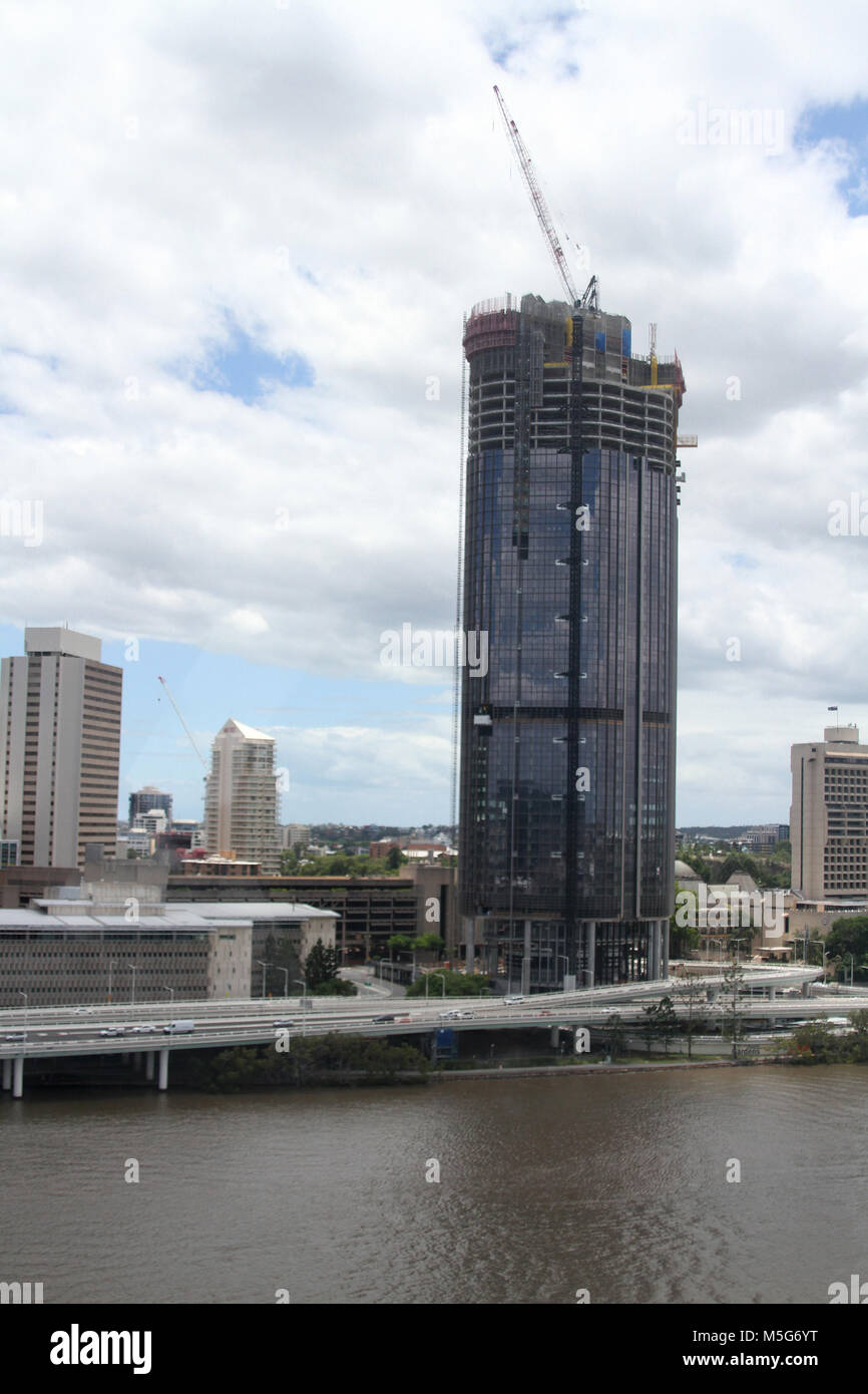 Bau eines Bürogebäudes, Brisbane CBD, Brisbane, Australien Stockfoto