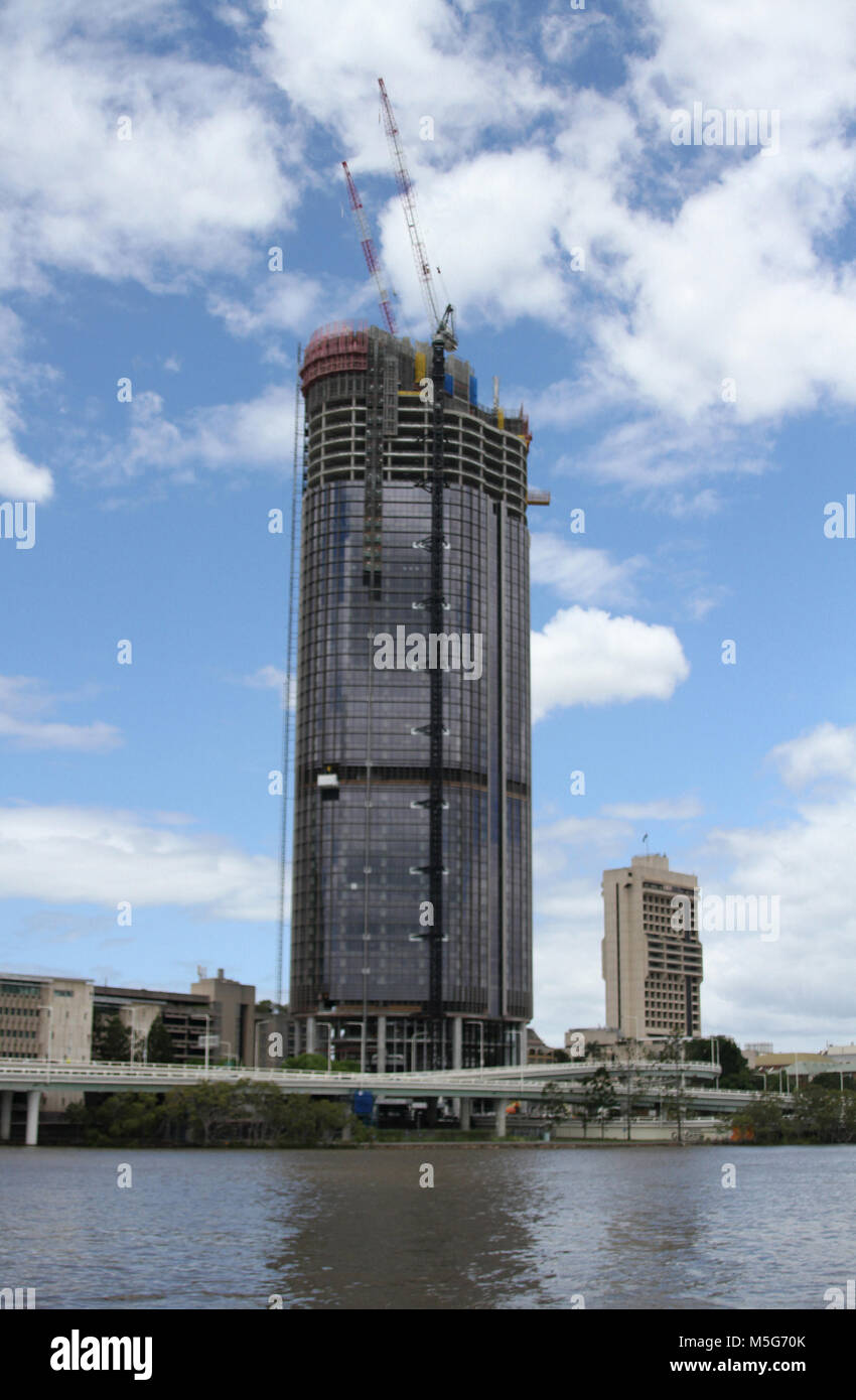 Bau eines Bürogebäudes, Brisbane CBD, Brisbane, Australien Stockfoto