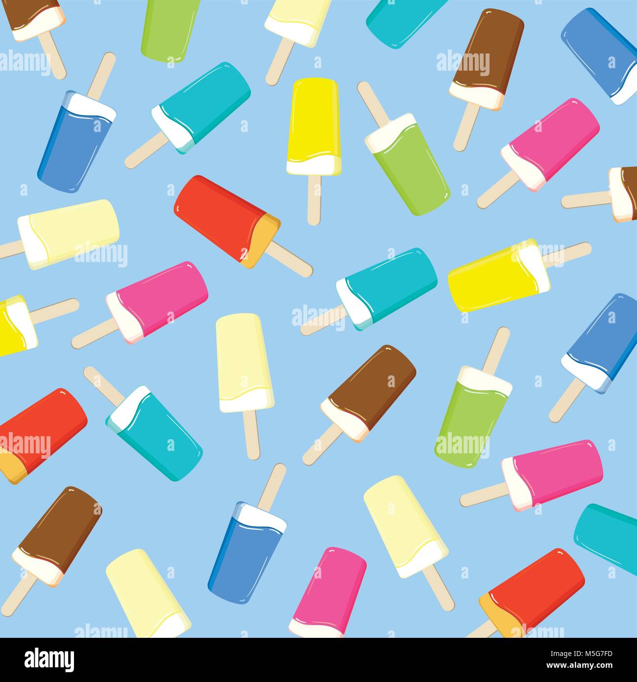 Eis auf einem Stick - heißer Sommer Vector Illustration Stock Vektor